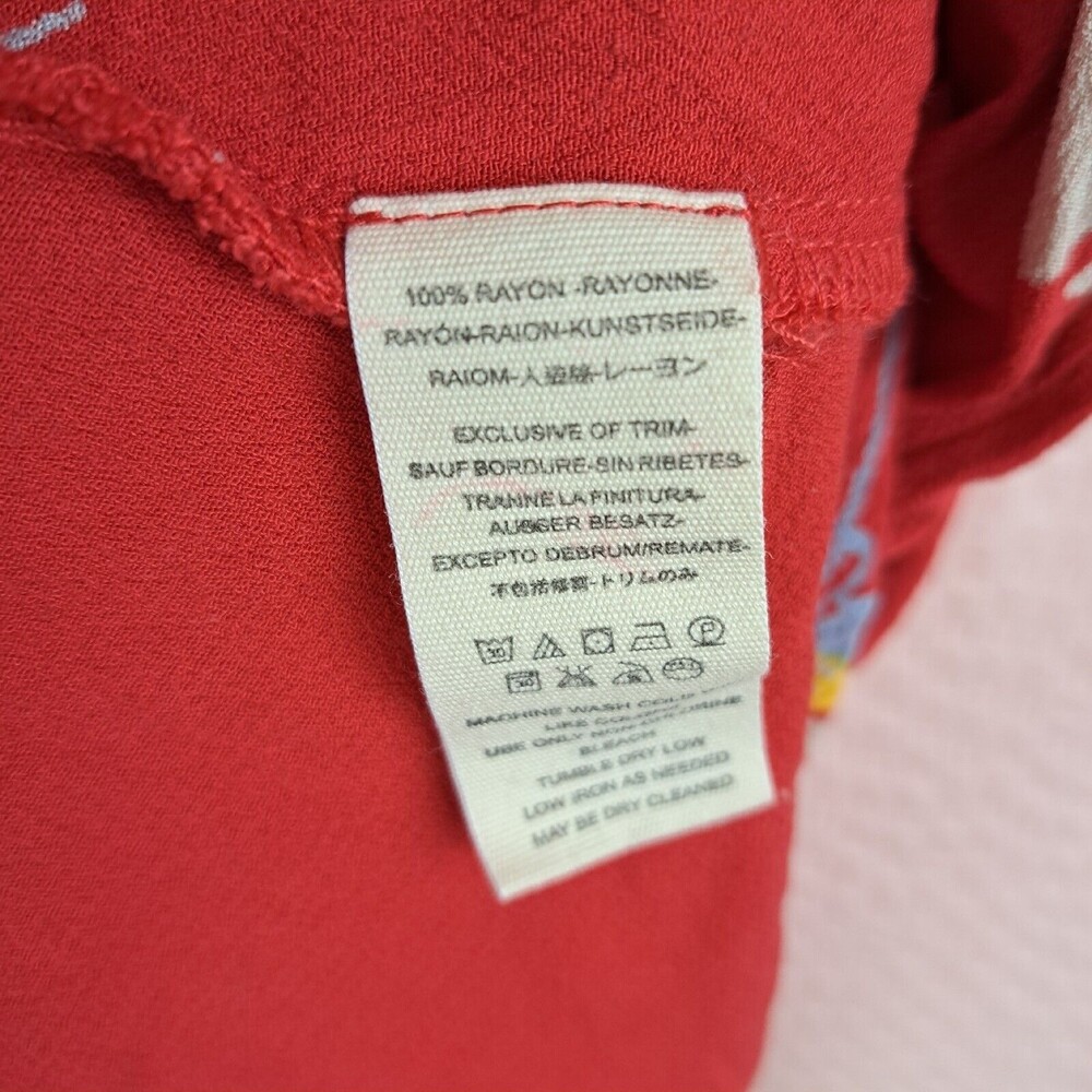 Free People Red Time On My Side S Wrap Mini Dress 3/4 Sleeve Buttons 100% Rayon - Picture 6 of 16